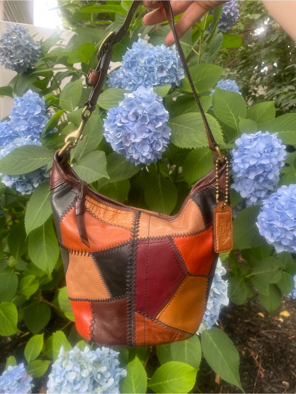 Coach VTG Limited edition patchwork leather bleecker MINI duffle bucket bag - Picture 2 of 10